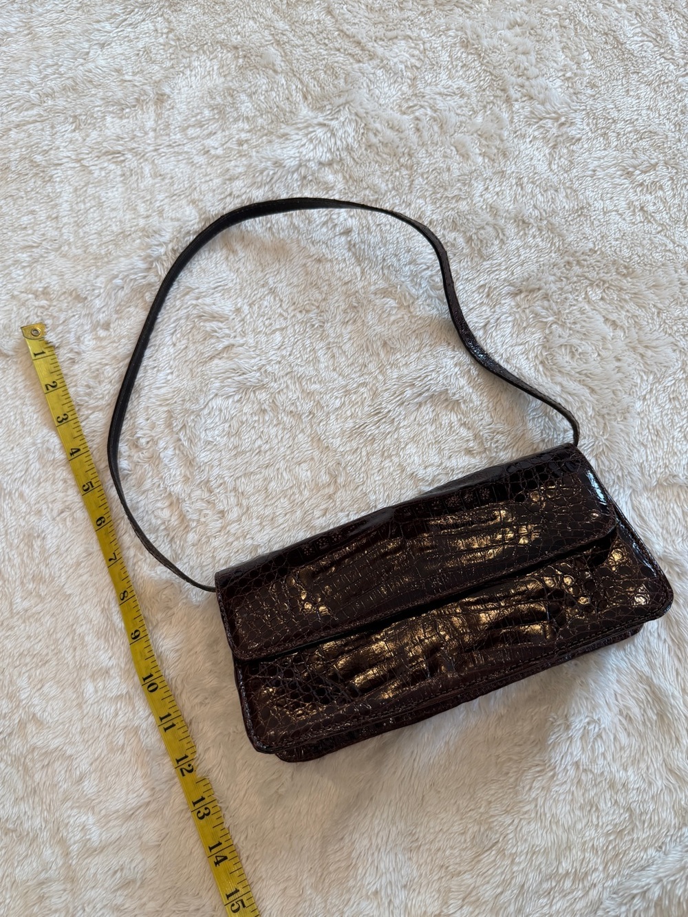 Genuine Crocodile Brown Shoulder Bag LAI brand